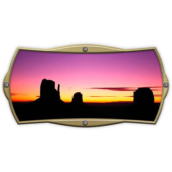 Adesivi per camper: Cornice rettangolare Grand Canyon al tramonto