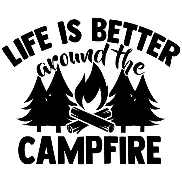 Adesivi per camper: Life is better around the camplire