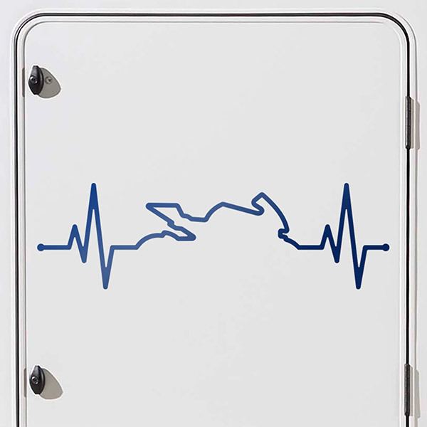 Adesivi per camper: Cardiogramma moto
