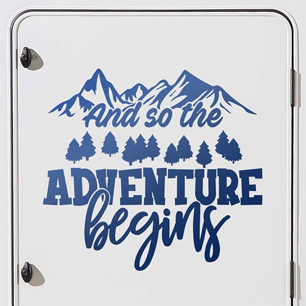 Adesivi per camper: And so the adventure beging