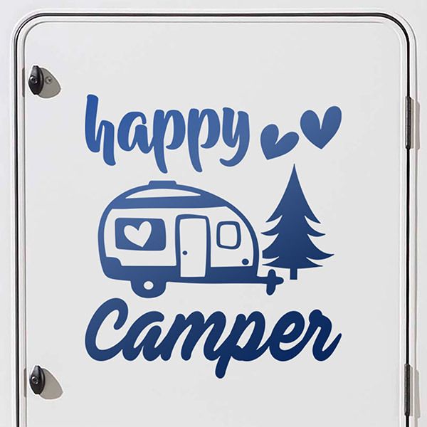 Adesivi per Auto e Moto: Happy love camper