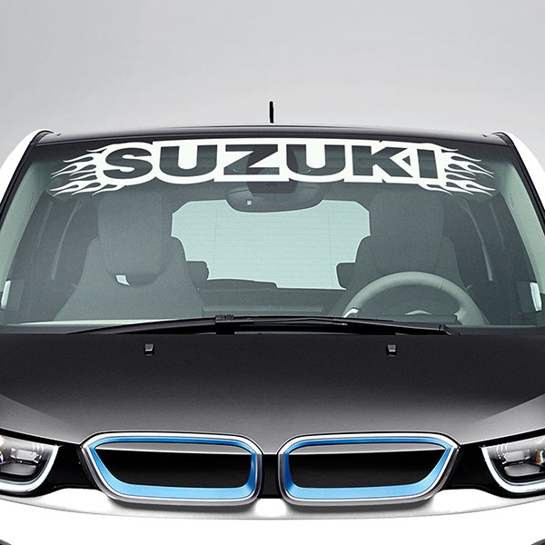 Adesivi per Auto e Moto: Fascia parasole SUZUKI con Llamas Laterales