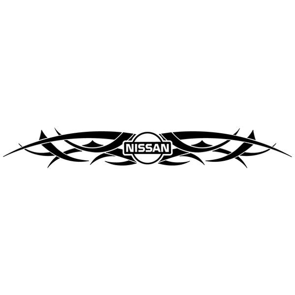 Adesivi per Auto e Moto: Fascia parasole Tribal con Logo Nissan