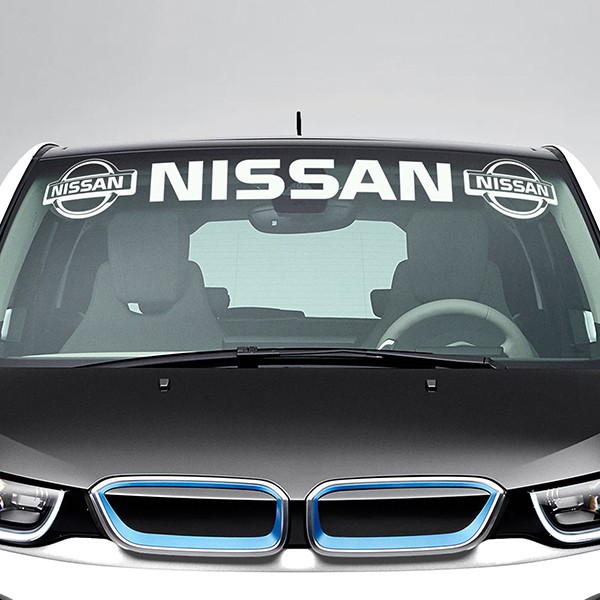 Adesivi per Auto e Moto: Fascia parasole Nissan con loghi