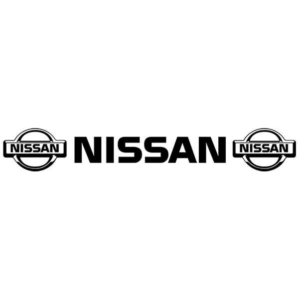 Adesivi per Auto e Moto: Fascia parasole Nissan con loghi