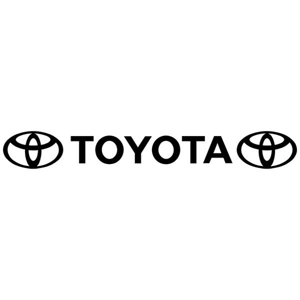 Adesivi per Auto e Moto: Fascia parasole Toyota con loghi