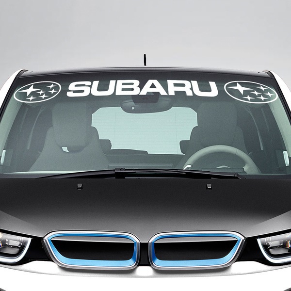 Adesivi per Auto e Moto: Fascia parasole Subaru con loghi