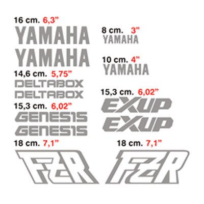 Adesivi per Auto e Moto: kit Yamaha FZR