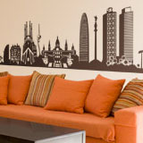 Adesivi Murali Barcelona Skyline
