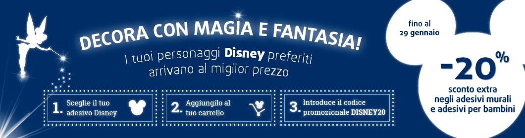 -20% sconto extra negli adesivi murali e adesivi per bambini